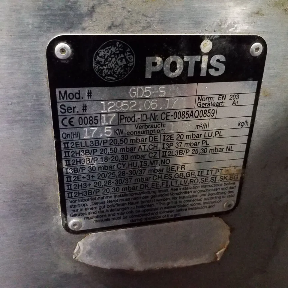 POTIS GD5-S DONAR/GYROS GAS GRILL