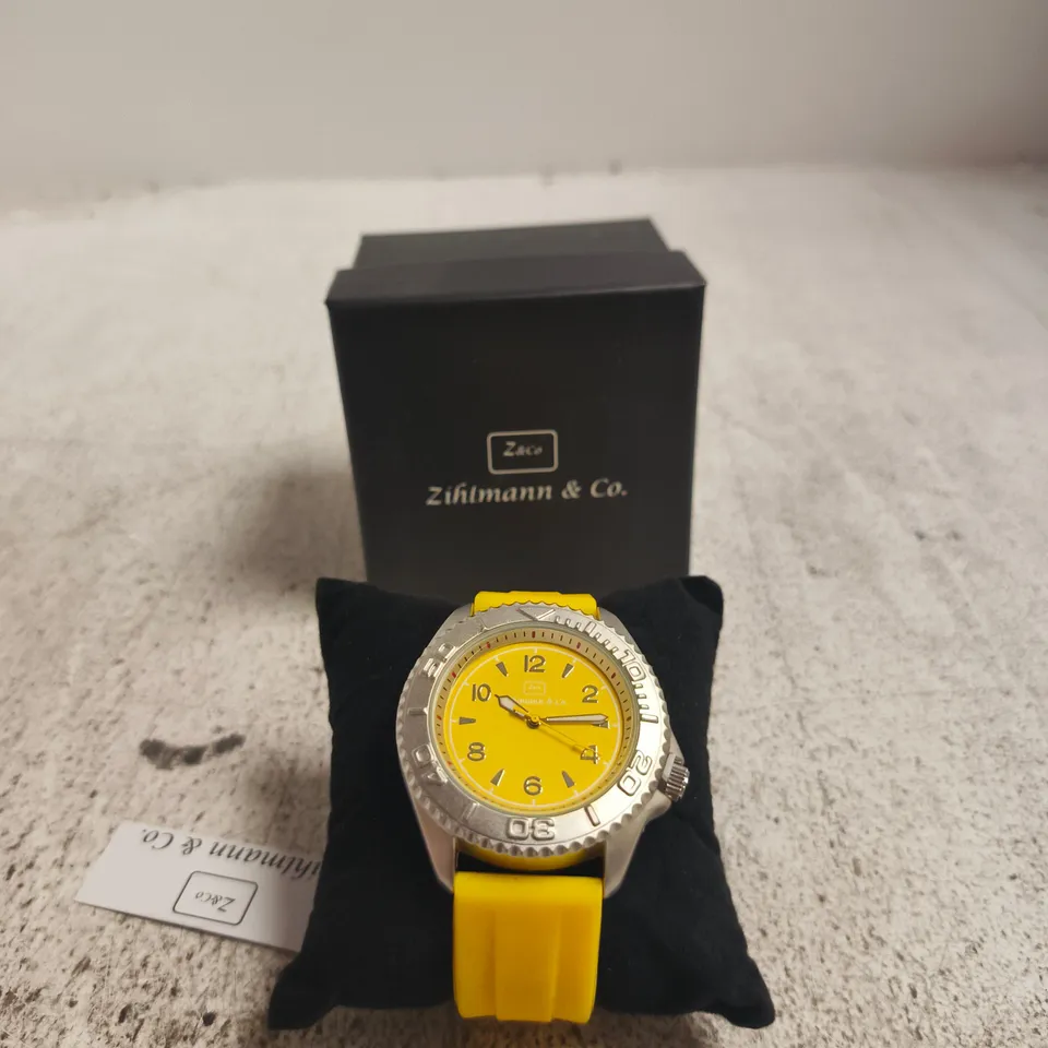 ZIHLMANN & CO. WRISTWATCH – YELLOW DIAL, YELLOW STRAP
