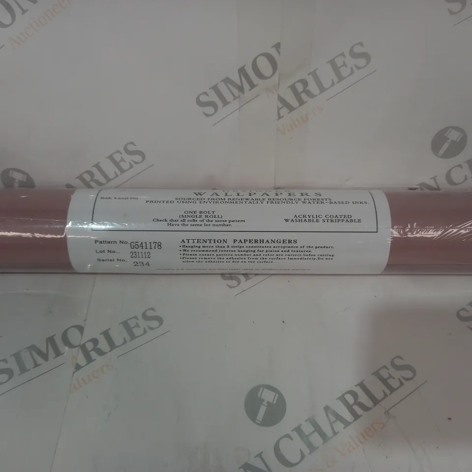 ROLL OF DESIGNER WALLPAPER IN PINK