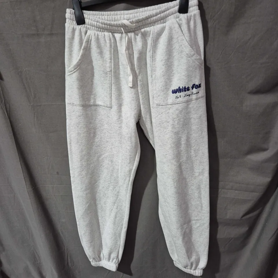 WHITE FOX GREY JOGGERS – SIZE L