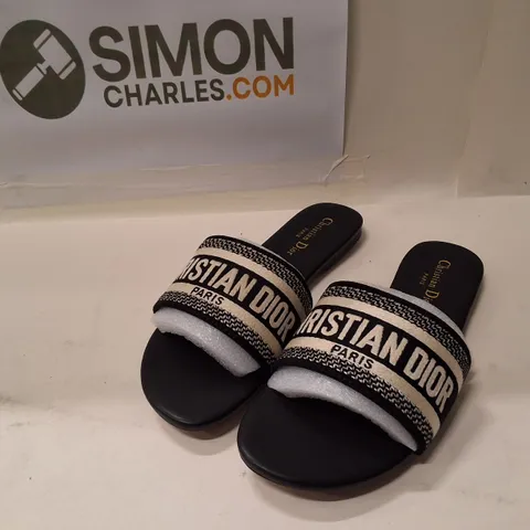 Dior Christian Dior Paris Slide Sandals β Black, UK 6 (EU 40)