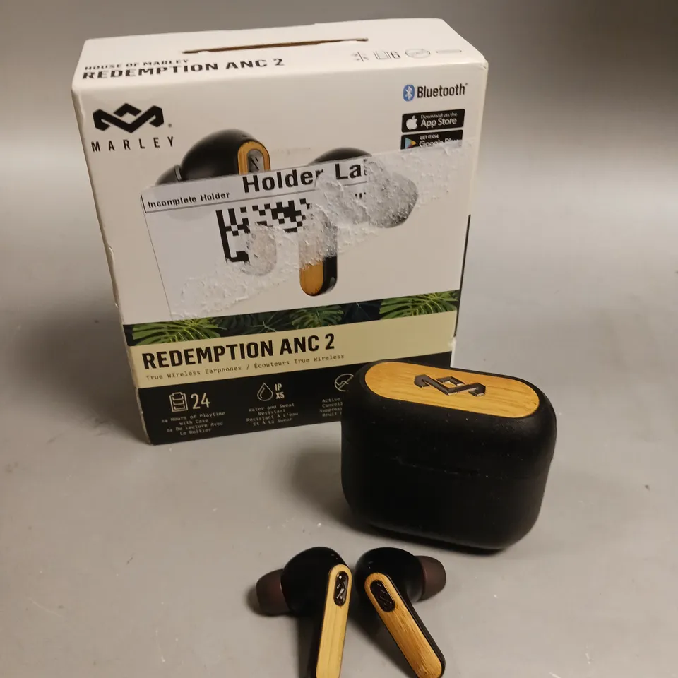 BOXED MARLEY REDEMPTION ANC 2 WIRELESS EARPHONES 