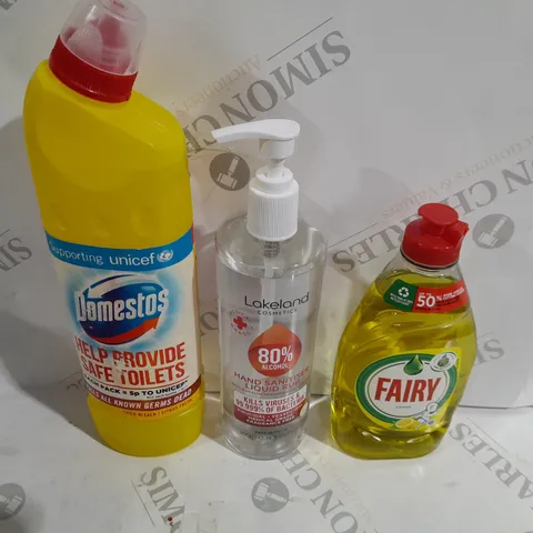 APPROX 20 HOUSEHOLD ITEMS TO INCLUDE DEMESTOS, FAIRY LIQUID, HAND SANITISER