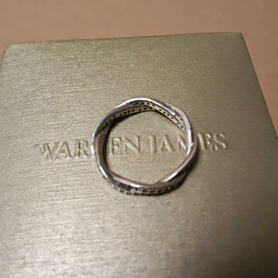 BOXED WARREN JAMES TWISTED DESIGN RING