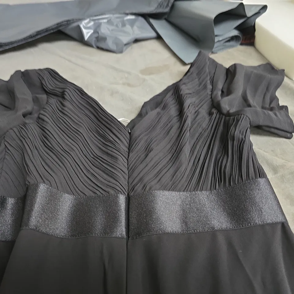 EVER-PRETTY BLACK EVENING DRESS WITH PLEATED BODICE, UK 6 (US 2 / EU 34)