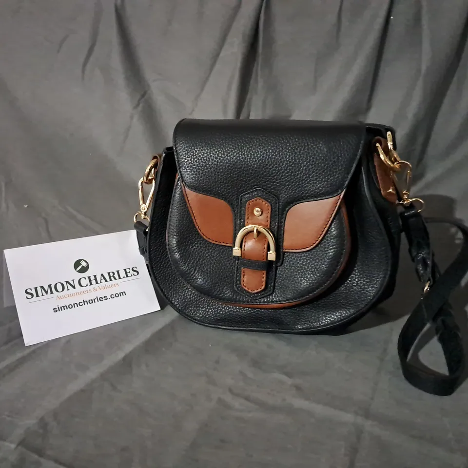 PAUL COSTELLOE GYMKHANA BAG IN BLACK/TAN 