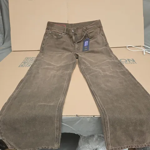 JOHN LEWIS X LABRUM BROWN DENIM JEANS, MEN'S 34 REGULAR