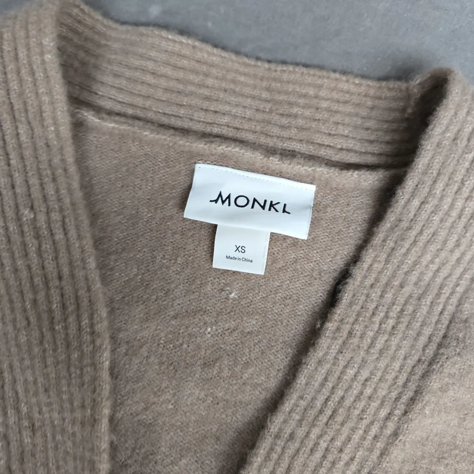 MONKL CARDIGAN – TAUPE, XS, BUTTON-UP