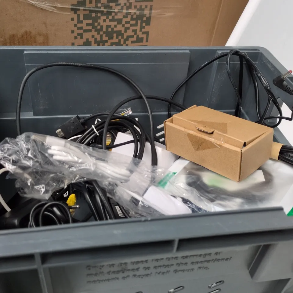 TOTE OF APPROXIMATELY 15 ASSORTED ITEMS TO INCLUDE SKY ROUTER, BT ROUTER, REMOTE CONTROLS, DOJO ETC