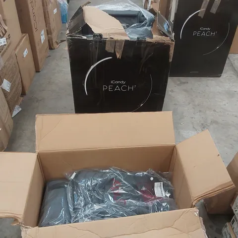 BOXED ICANDY PEACH 7 DARK GREY COMBO - PRAM, CARRY COT AND ACCESSORIES (2 BOXES)