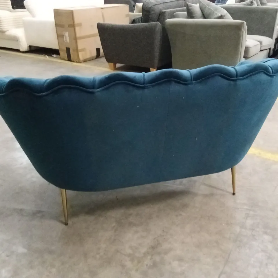 QUALITY DESIGNER MCQUIRE LOVESEAT SOFA - BLUE