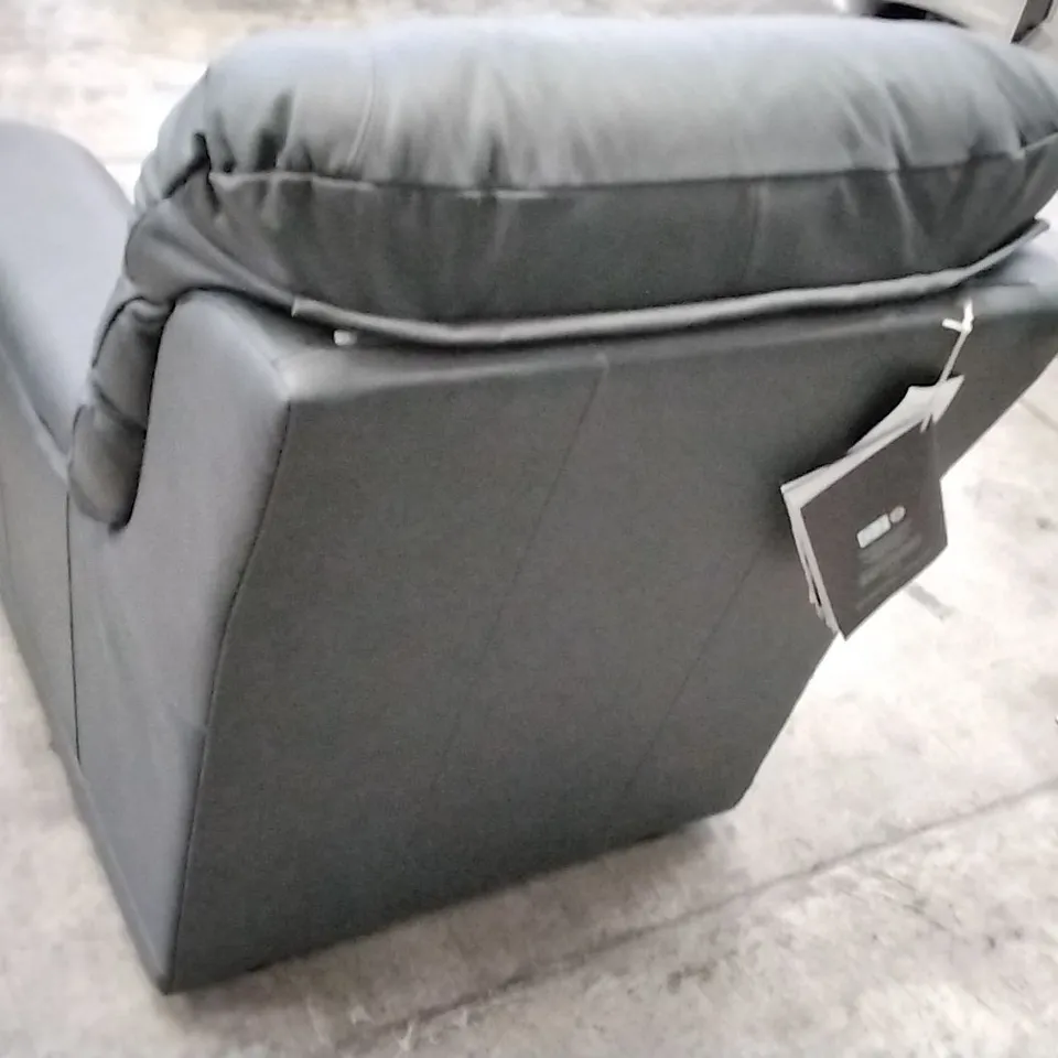 QUALITY BRITISH DESIGNER G PLAN MANUFACTURED MALVERN D CHAIR - CAMBRIDGE PETROL BLUE LEATHER