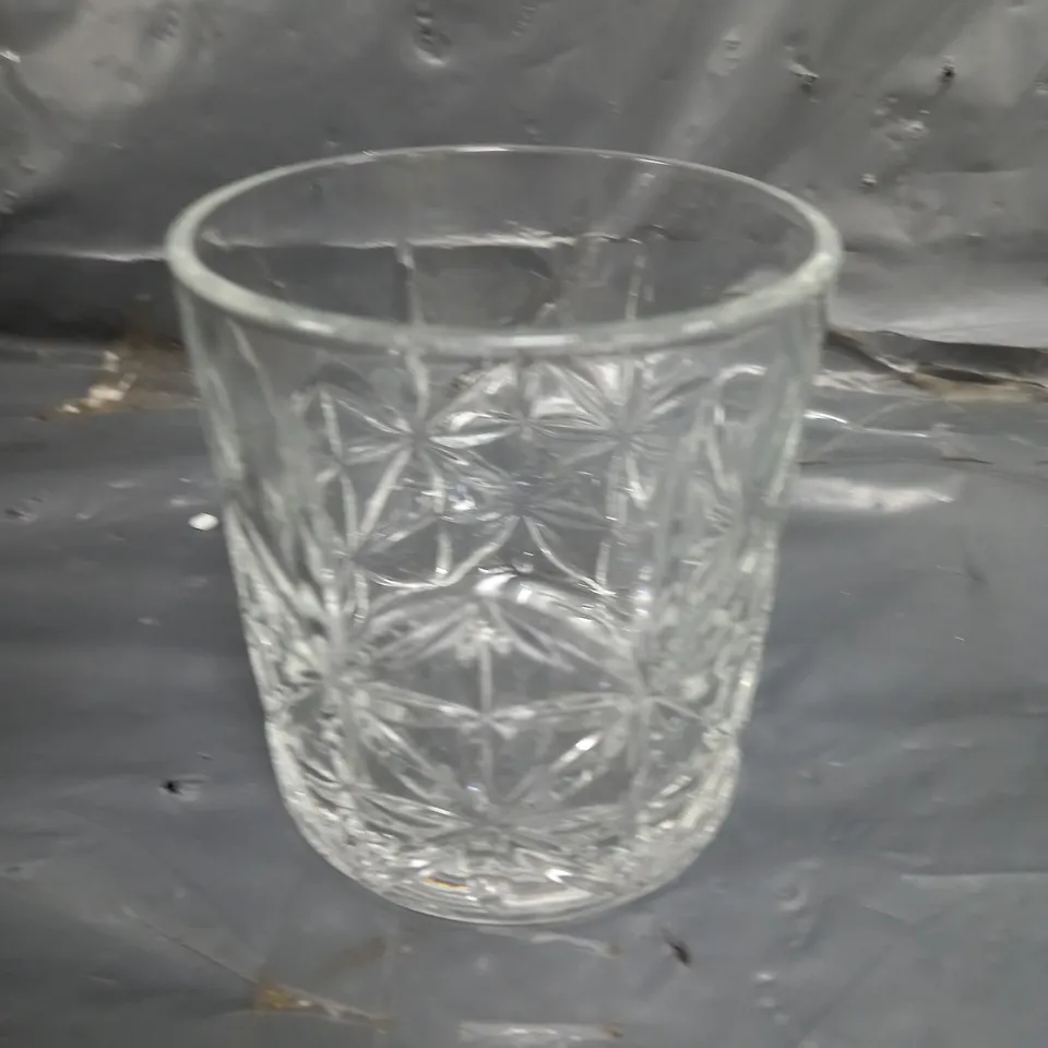 VINSANI 6 ROYAL WHISKY CRYSTAL CUT TRANSPARENT WHISKEY GLASSES