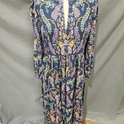 BODEN MIDI DRESS IN NAVY MULTI SIZE 10P
