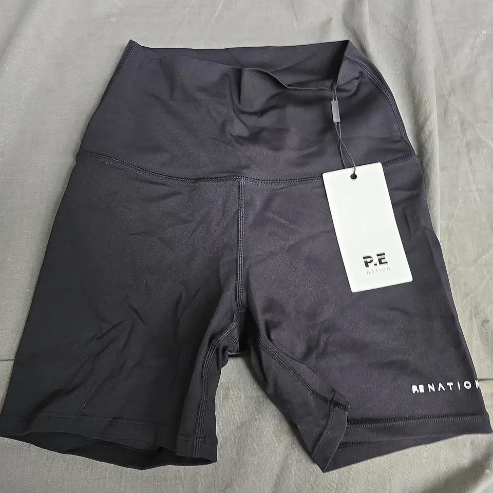 PE NATION FREQUENCY 5" BIKE SHORTS IN BLACK - MEDIUM