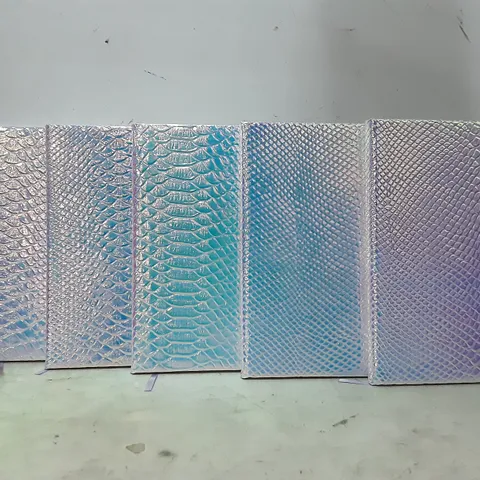 BRAND NEW BOXED A5 CROCODILE SKIN NOTEBOOK , HOLOGRAPHIC, PACK OF 10