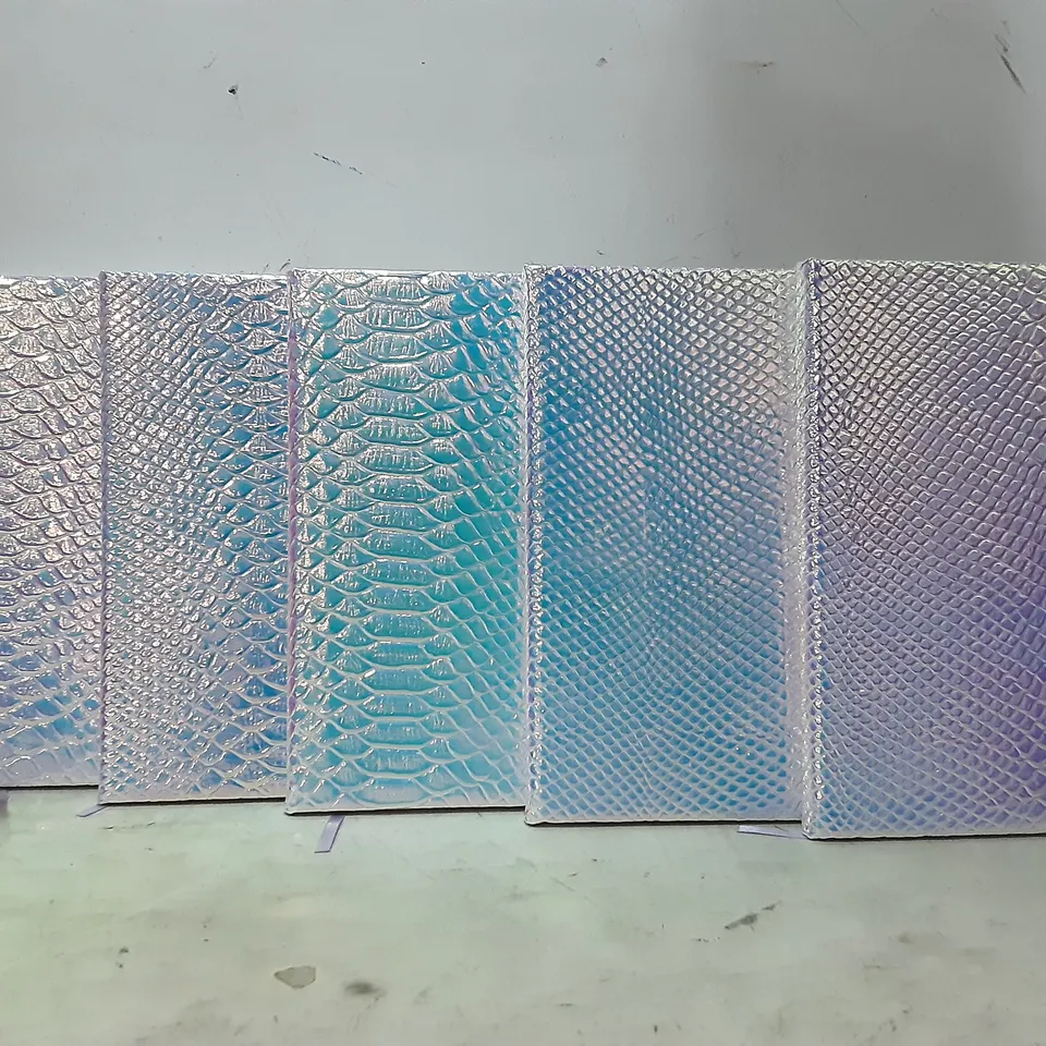 BRAND NEW BOXED A5 CROCODILE SKIN NOTEBOOK , HOLOGRAPHIC,  PACK OF 10
