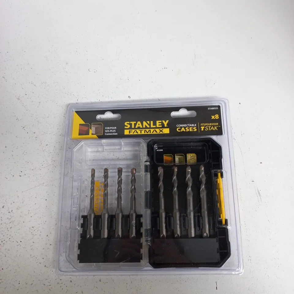 STANLEY FATMAX 8-PIECE DRILL BIT SET IN CARRY CASE
