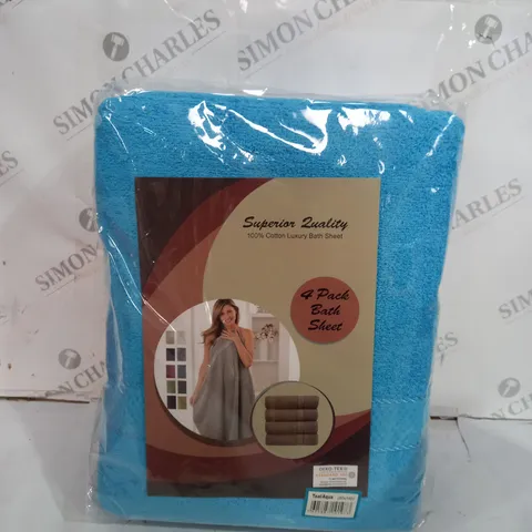 SEALED OEKO TEX SUPERIOR LUXURY 4 PACK BATH SHEETS