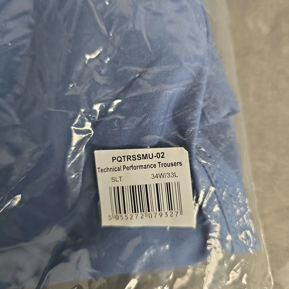BAGGED PROQUIP PQTRSSMU-02 TECHNICAL PERFORMANCE TROUSERS – BLUE, UK 34 (34W/33L)