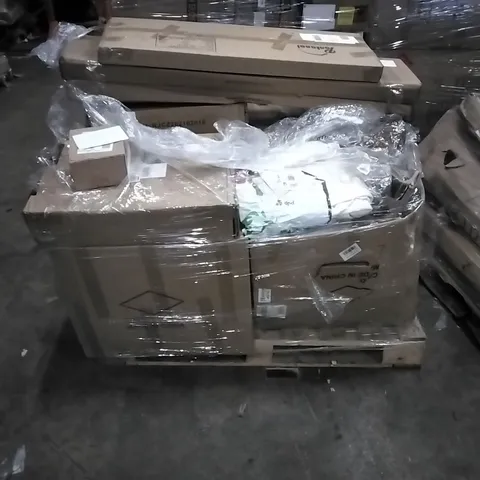 PALLET OF HOUSEHOLD ITEMS TO INCLUDE MICROWAVE GRILL TRAY, FIRE TV STICK, TAPE DISPENSER, MOBILE PHONE AND OTHER ASSORTED ITEMS...
