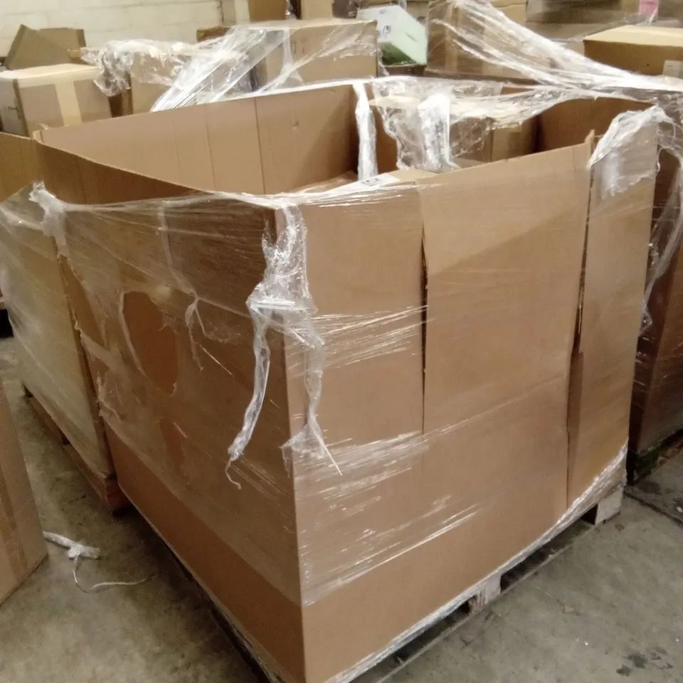 PALLET TO CONTAIN APPROXIMATELY 14 DESIGNER INDOOR LIGHTING PRODUCTS TO INCLUDE; CEILING LIGHTS, WALL LIGHTS, FLOOR LAMPS ETC