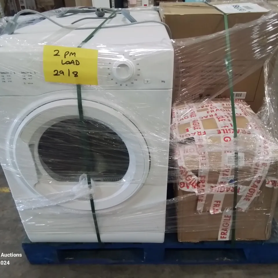 PALLET OF APPROXIMATELY 4 UNPROCESSED RAW RETURN WHITE GOODS TO INCLUDE;