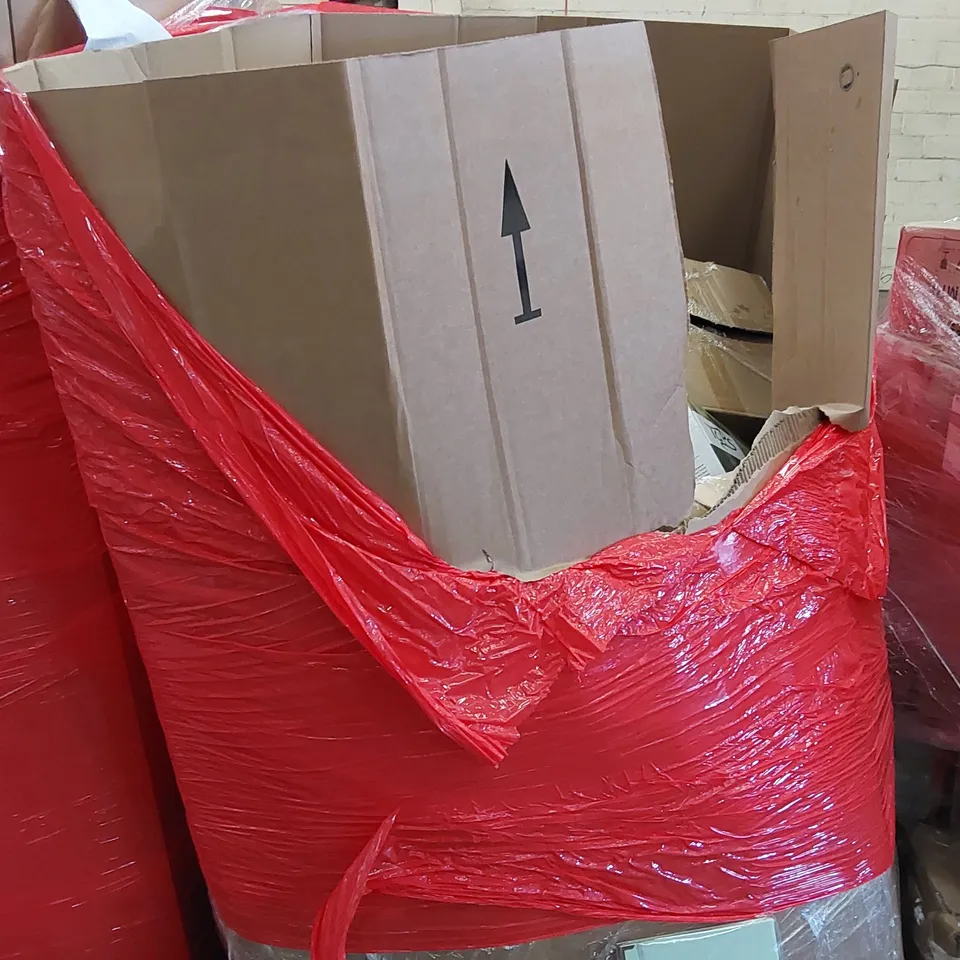 PALLET OF ASSORTED ITEMS INCLUDING: ELECTRIC BLANKET, RICE COOKER, NOTEPADS, TABLETOP FIRE