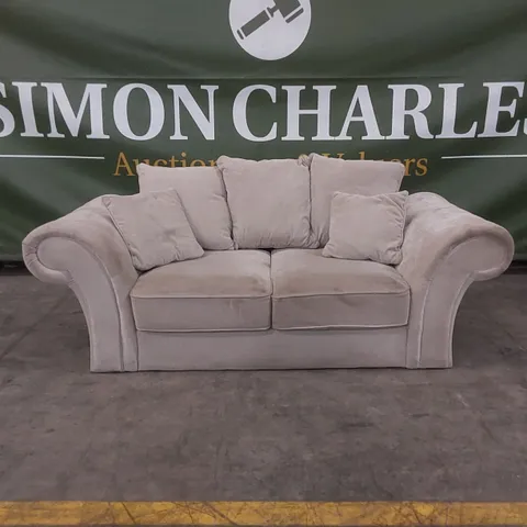 QUALITY DESIGNER WINDSOR 3 SEATER FABRIC UPHOLSTERED SCATTER BACK SOFA