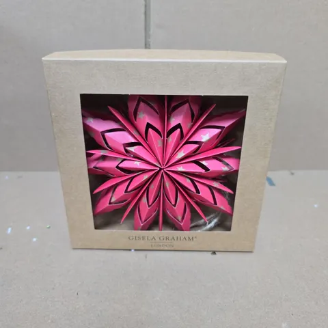 BOX OF APPROXIMATELY 12 GISELA GRAHAM RED STAR HANGING TREE DECORATIONS