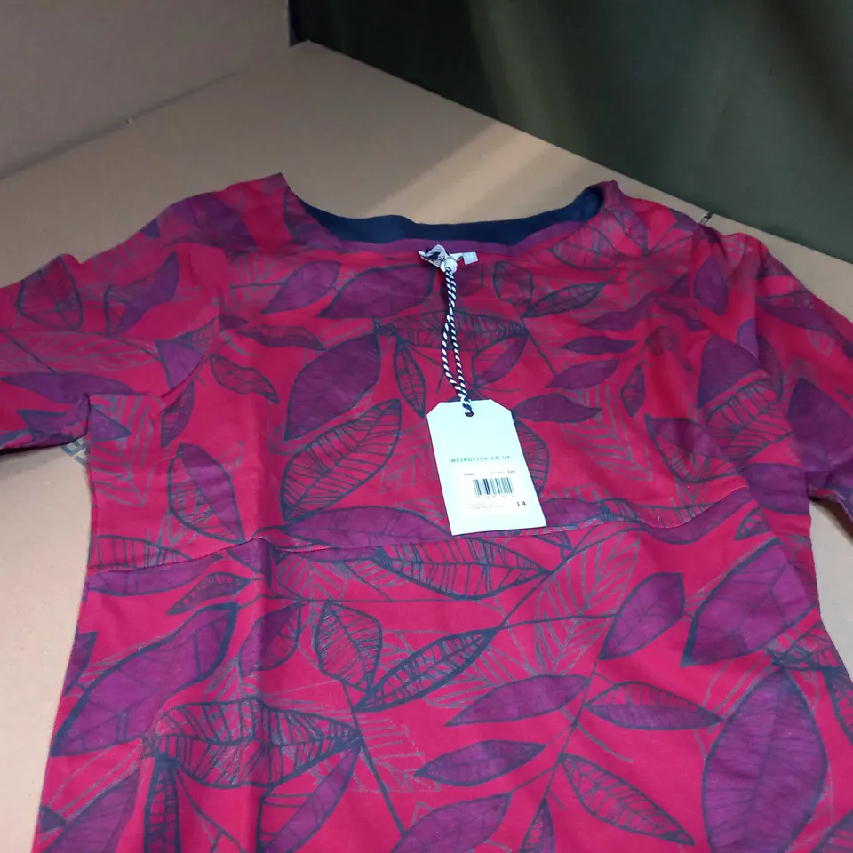 WEIRD FISH STARSHINE PRINTED JERSEY DRESS - SIZE 14