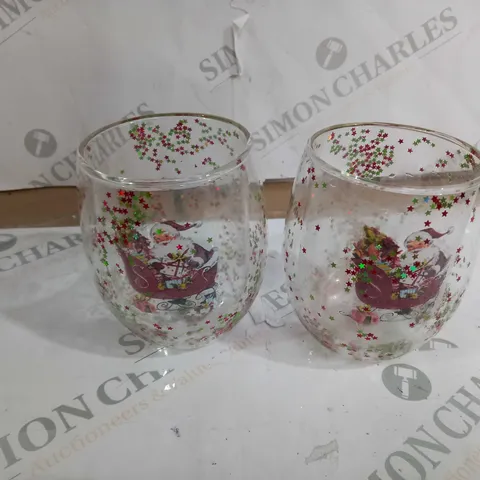 MR CHRISTMAS SET OF 2 FESTIVE GLASSES
