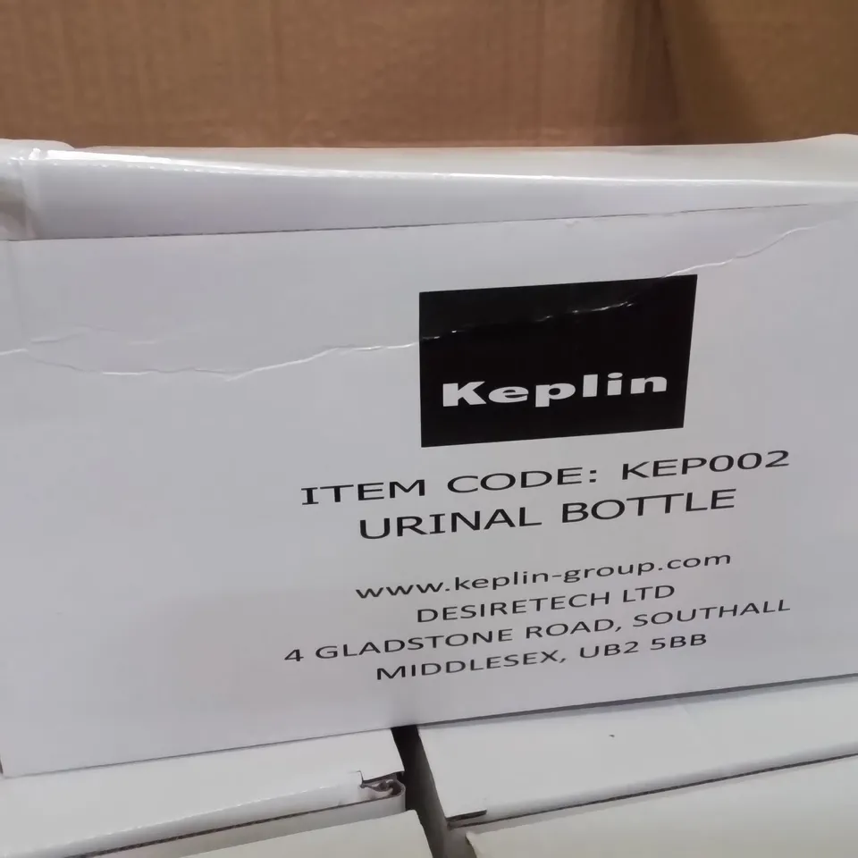 BOX CONTAINING APPROXIMATELY 50 PLASTIC URINAL BOTTLES