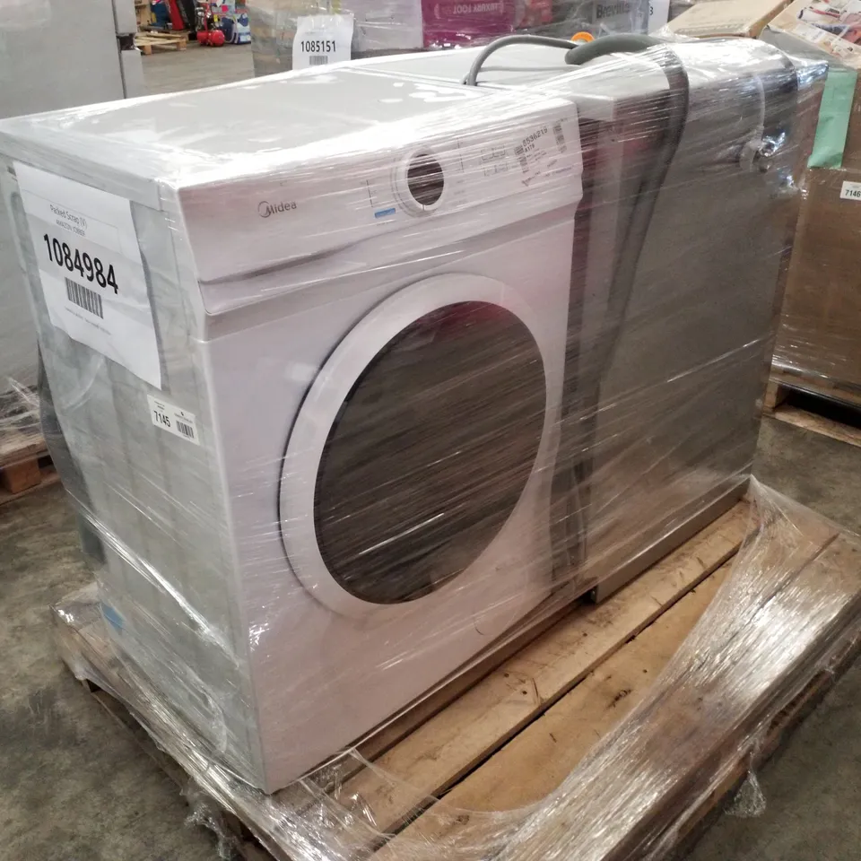 COMFEE FREESTANDING DISHWASHER AND MIDEA 9KG FREESTANDING WASHING MACHINE WHITE - UNPROCESSED RAW RETURNS