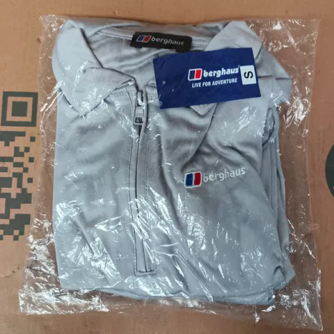 BAGGED BERGHAUS TECHNICAL 1/4 ZIP TOP IN GREY SIZE SMALL