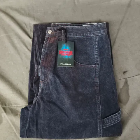 PULL & BEAR STRANGER THINGS BALLOON FIT JEANS SIZE 32