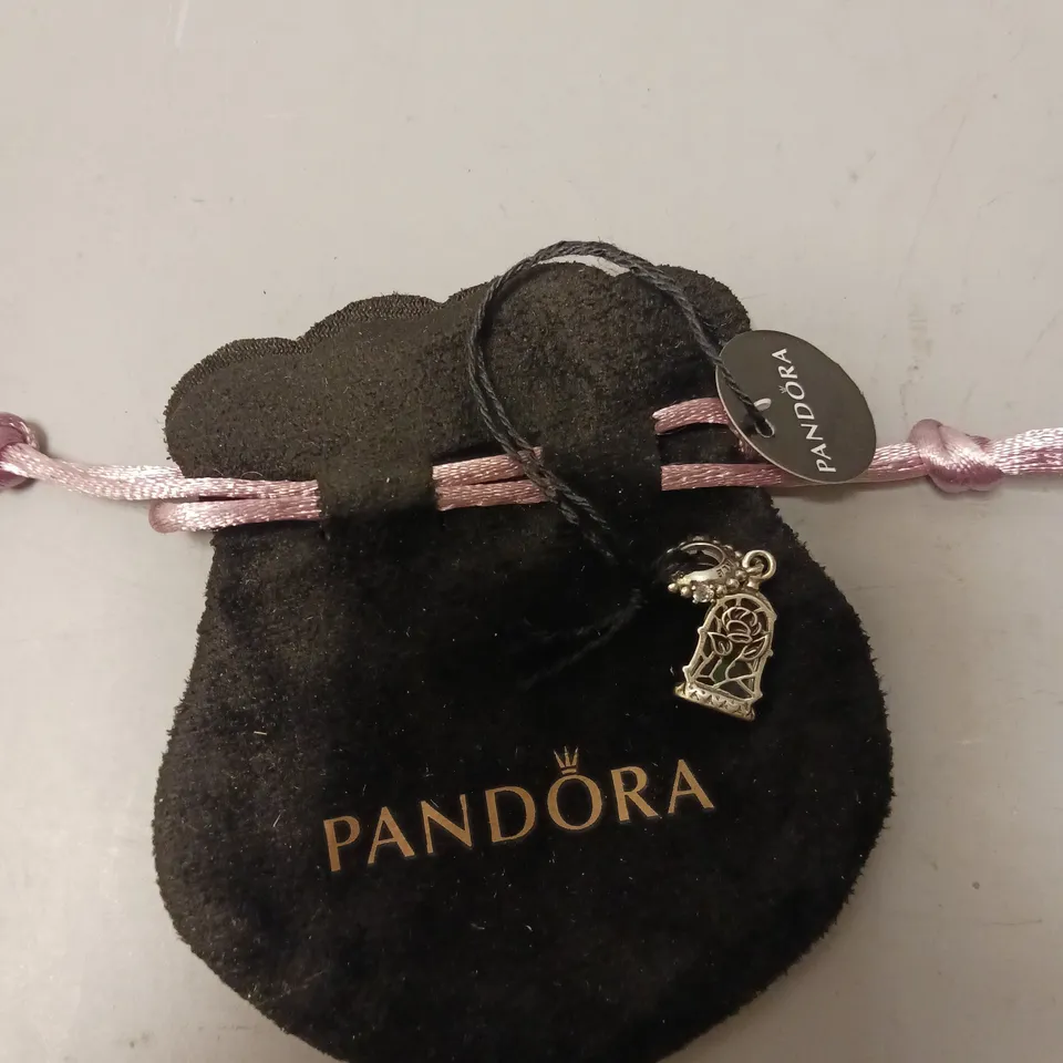 PANDORA DISNEY BEAUTY AND THE BEAST ENCHANTED ROSE DANGLE CHARM