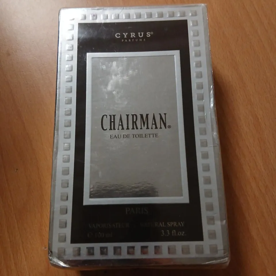 BOXED AND SEALED CYRUS CHAIRMAN EAU DE TOILETTE 100ML