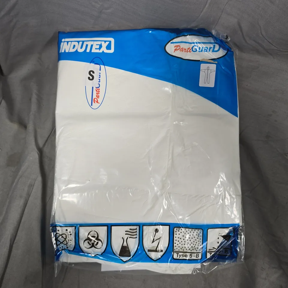APPROXIMATELY 22 INDUTEX PARTIGUARD COVERALLS IN WHITE - SMALL