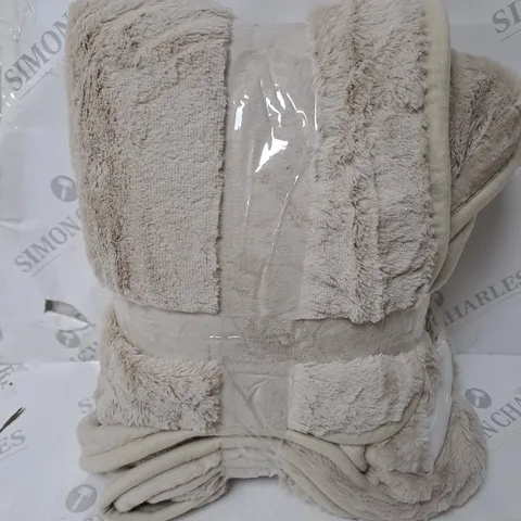COZEE HOME VELVETSOFT HEATED THROW IN STONE