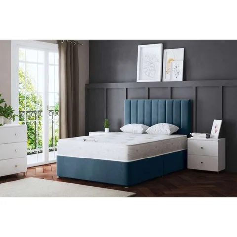 AMELIA UPHOLSTERED PANEL 2 DRAW DIVEN BED WITH HEADBOARD (3 PARTS)