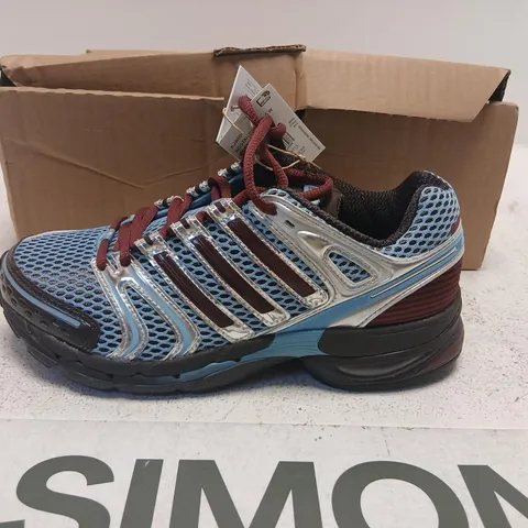 ADIDAS RUNNING SHOES – BLUE MESH, MEN'S (UK 4.5) WITH BOX