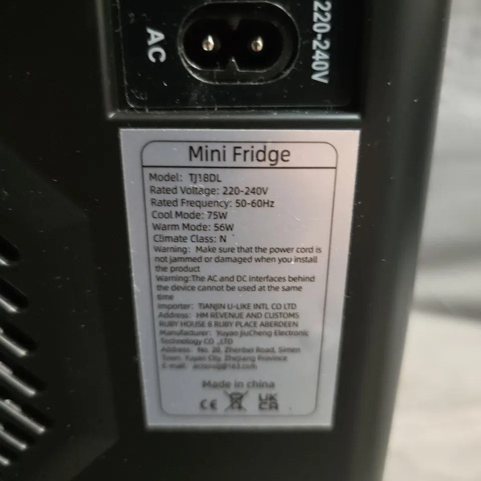 MINI FRIDGE – MODEL TJ18DL