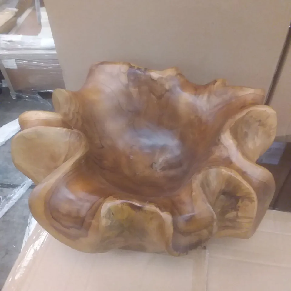 BRAND NEW BOXED LARGE TEAK BOWL