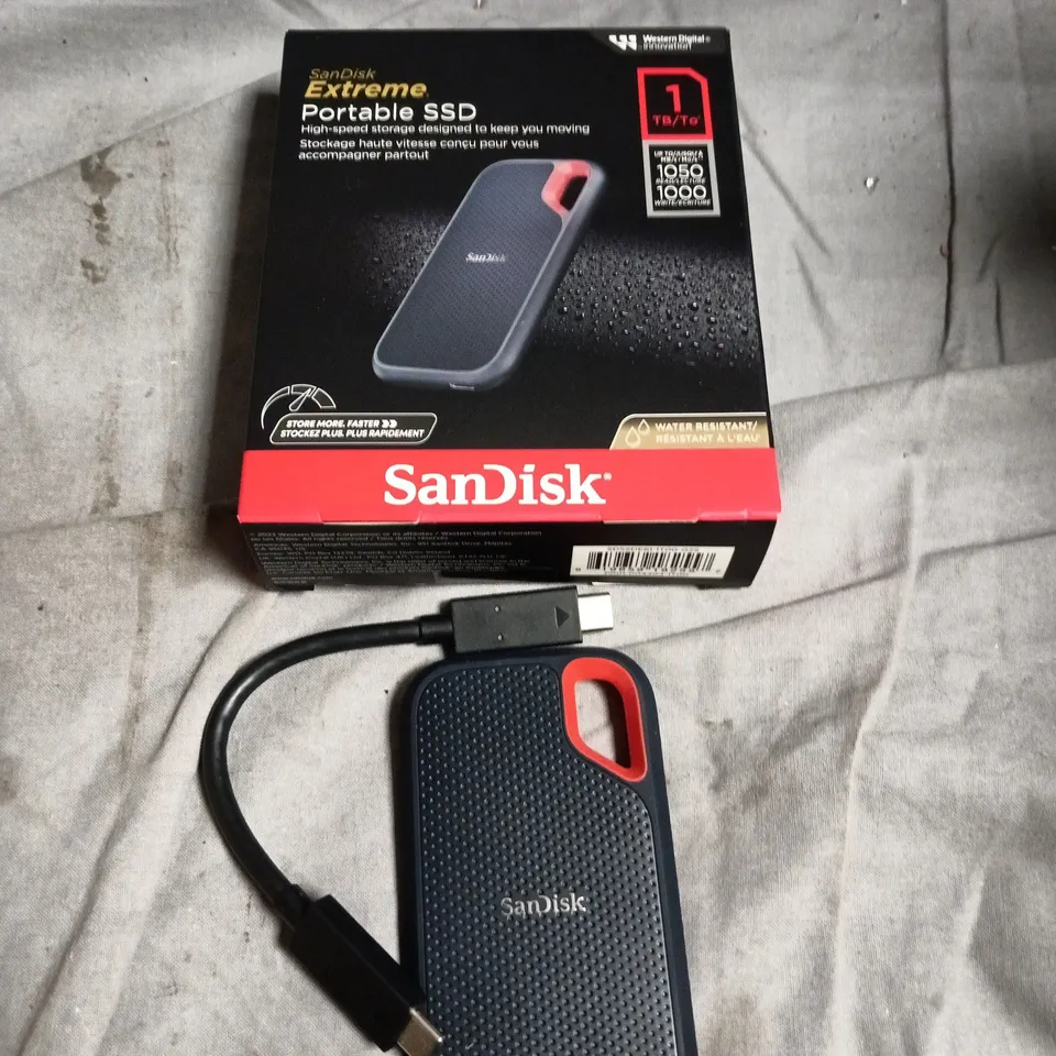 BOXED SANDISK EXTREME PORTABLE SSD - 1TB 