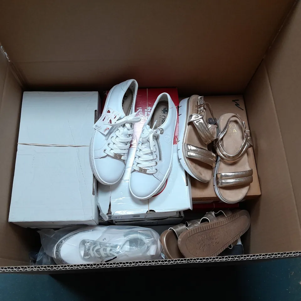 APPROXIMATELY 10 PAIRS OF LADIES SHOES. TO INCLUDE RIEKER, MODA IN PELLE AND BLOWFISH MALIBU ASSORTED COLOURS, SIZE AND STYLES