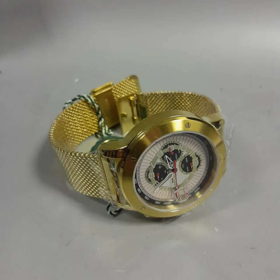 GAMAGES LIBERTY GOLD WHITE DIAL WATCH 