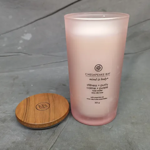 CHESAPEAKE BAY MIND & BODY ROSE WATER SCENTED CANDLE