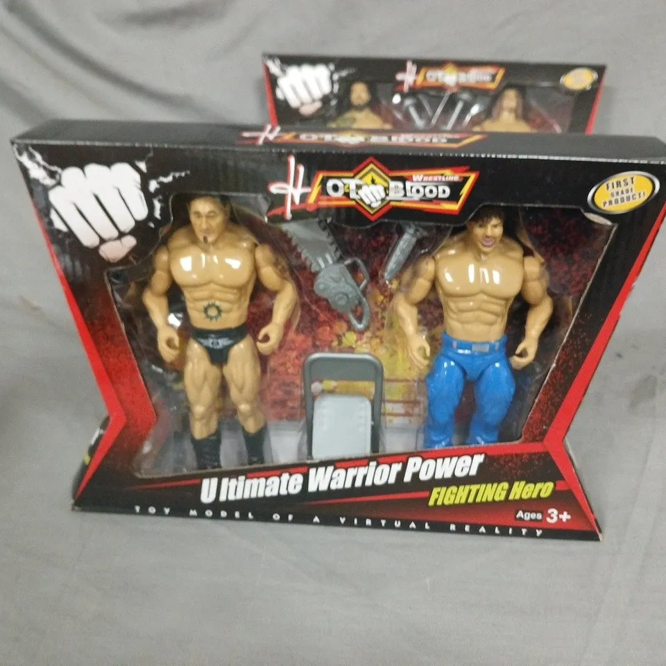 LOT OF 3 ULTIMATE WARRIOR POWER FIGHTING HERO ACTION FIGURE 3-PACKS