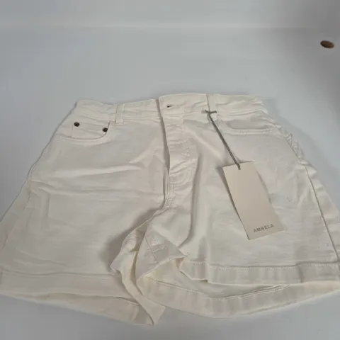 AMBELA WHITE DENIM SHORTS – UK 12